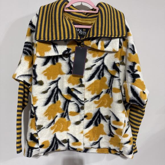 RARA AVIS By Iris Apfel Statement Turtleneck Coat Bold Designer Sz L NWT - Picture 3 of 16